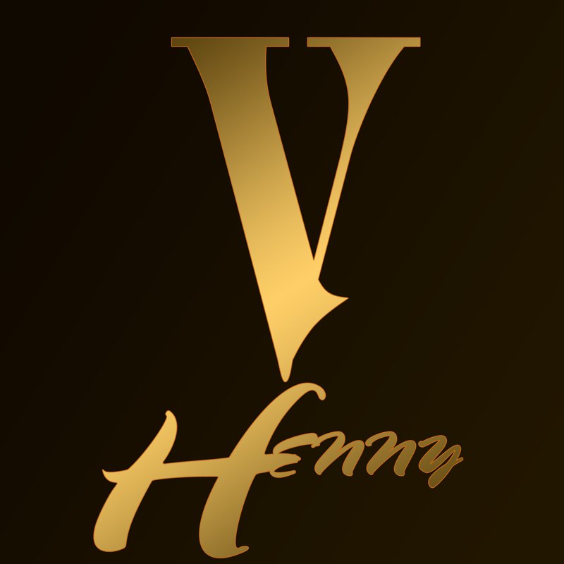 The re-colored, second V-Henny logo.